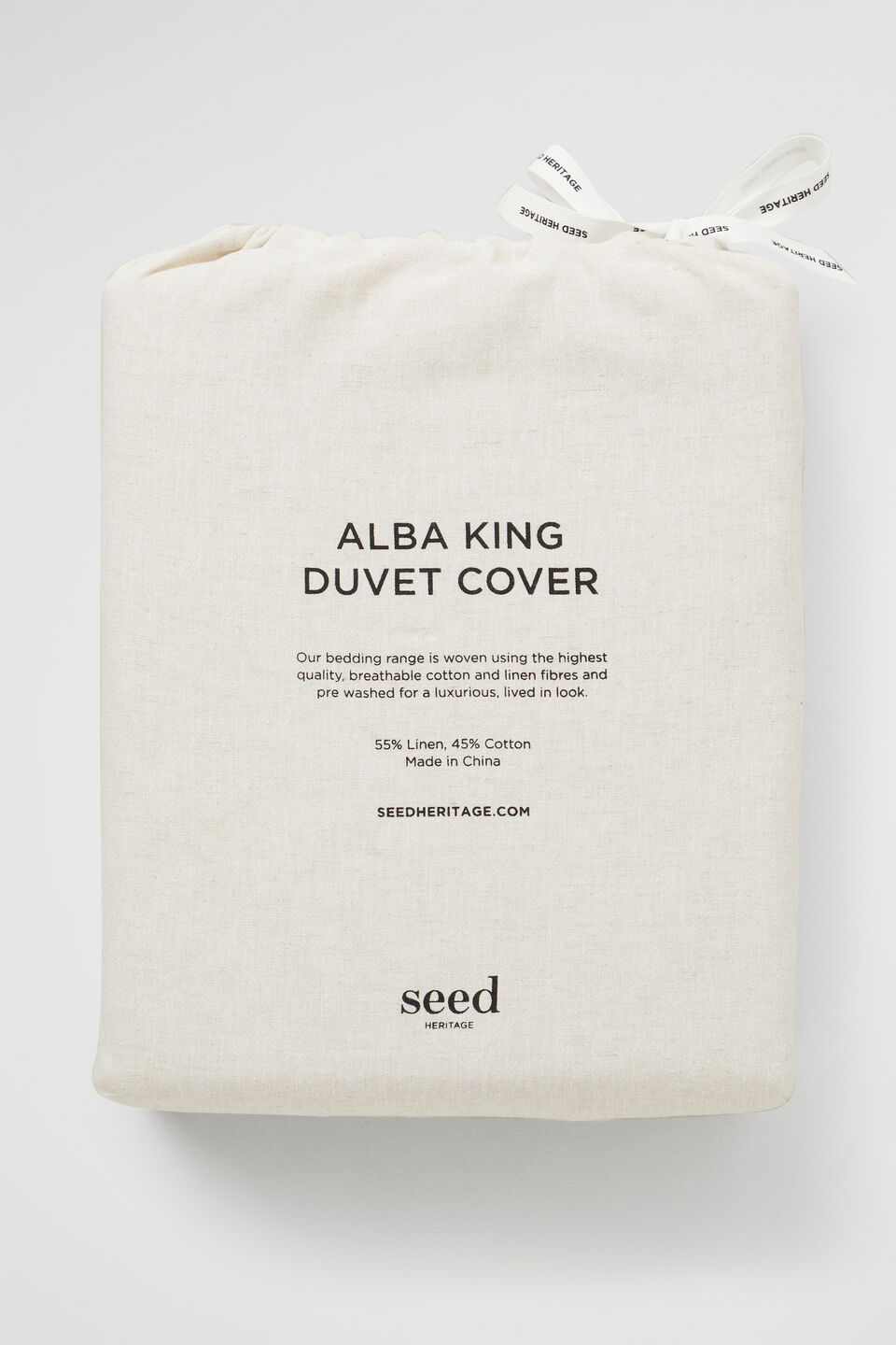 Alba Super King Duvet Cover  Flax Cross Dye