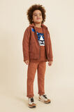 Patched Bomber Jacket  Rust Brown  hi-res
