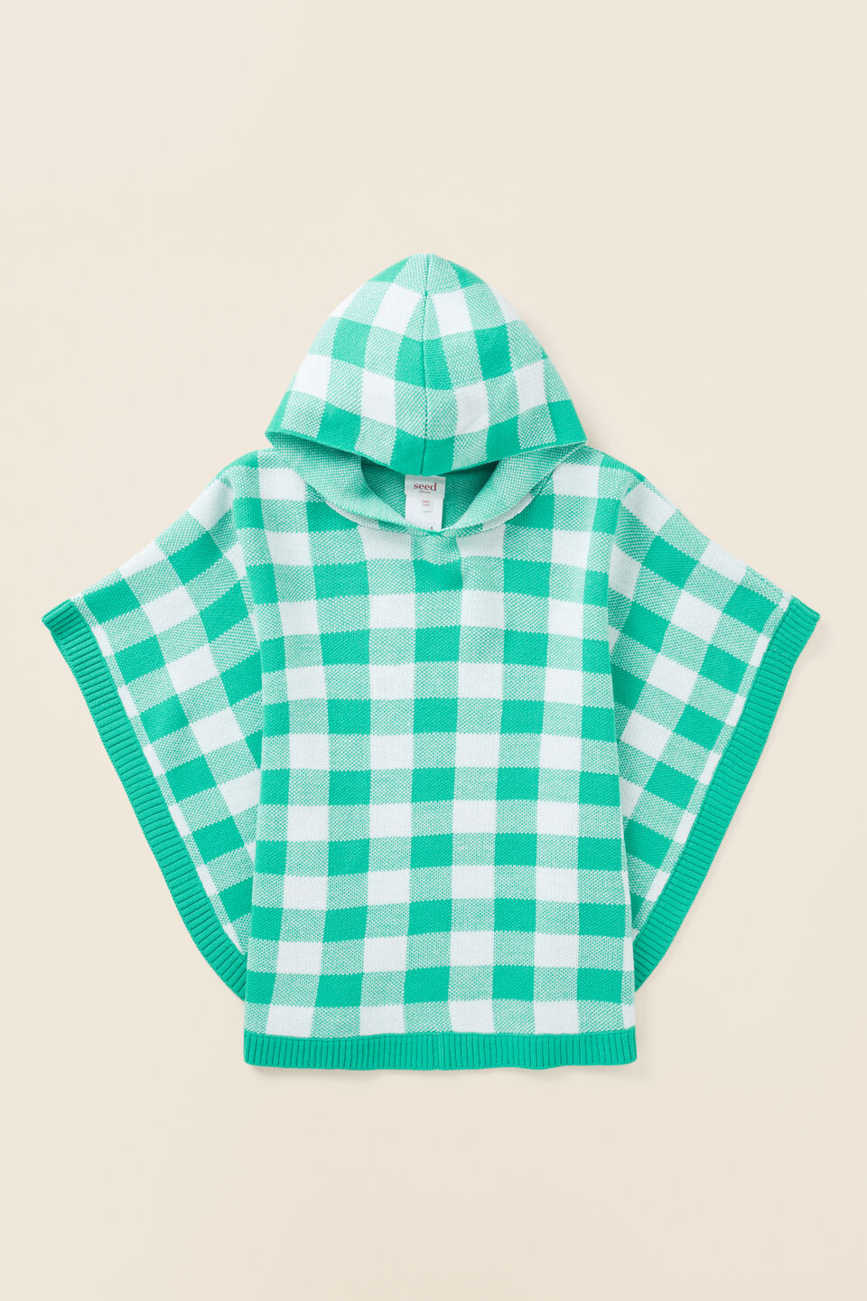 Check Poncho  Basil