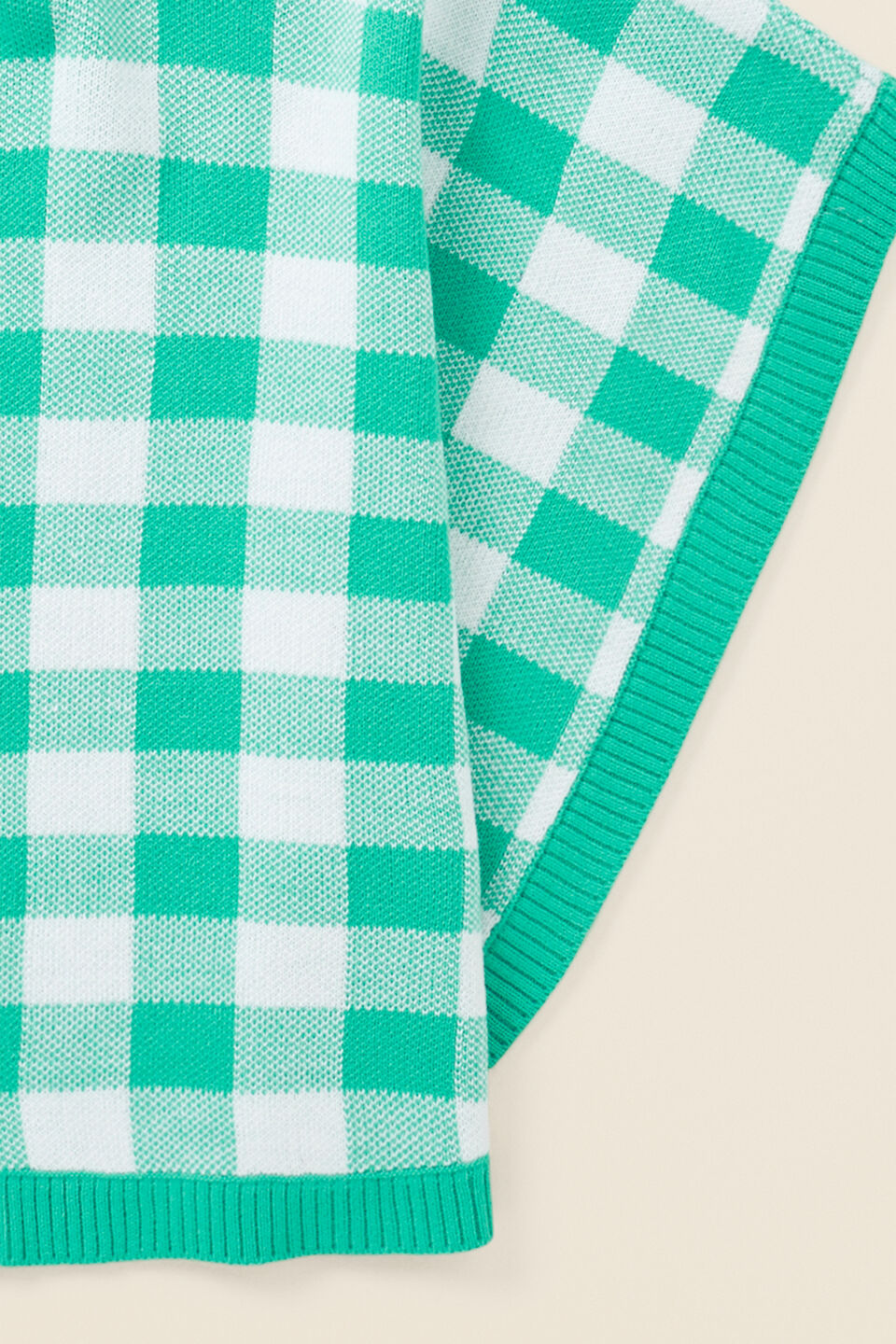 Check Poncho  Basil