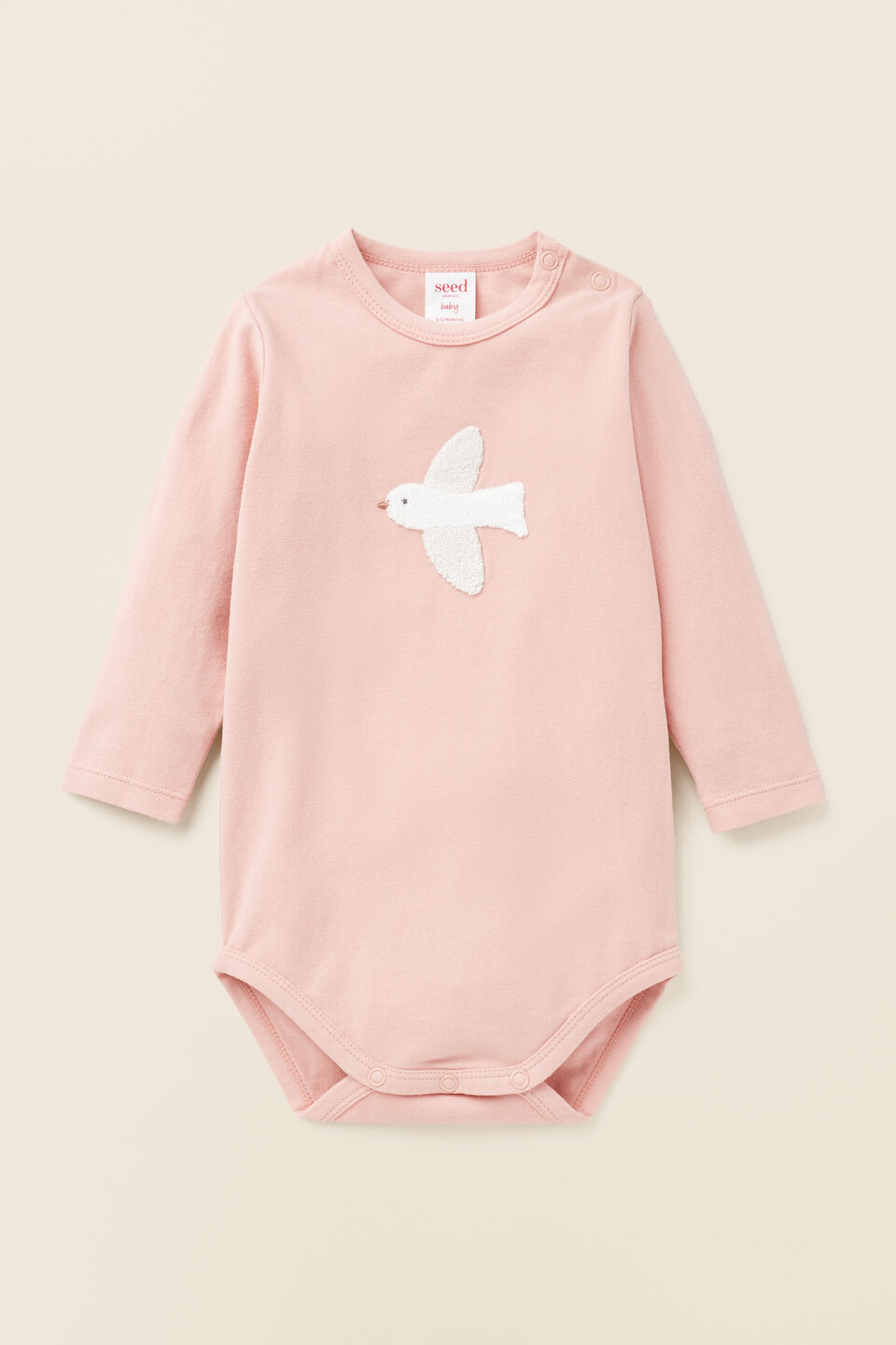 Bird Bodysuit  Chalk Pink