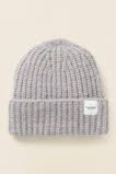 Chunky Knit Turnup Beanie  Silver Marle  hi-res