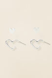 Heart Earring Pack  Silver  hi-res