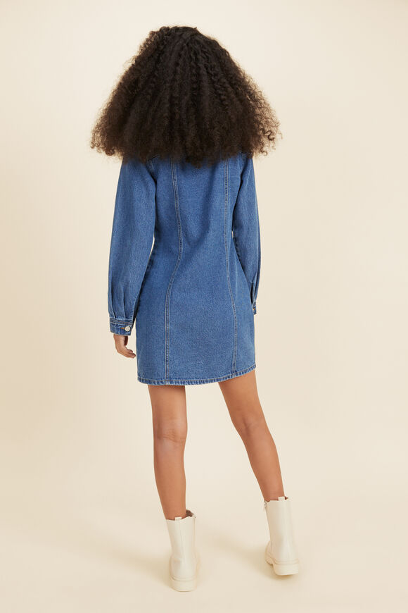Denim Shirt Dress  Blue Indigo  hi-res
