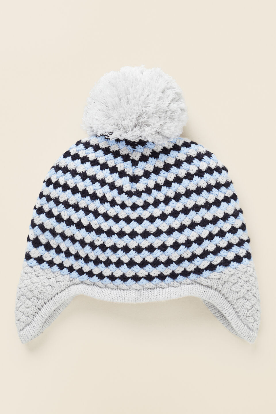 Bubble Knit Beanie  Blue Jay