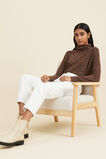 Supersoft Cowl Neck Top  Coconut Brown Twist  hi-res