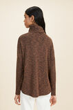 Supersoft Cowl Neck Top  Coconut Brown Twist  hi-res