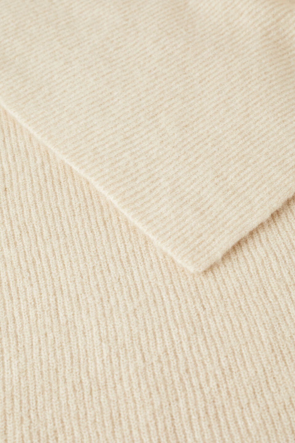 Knitted Hood Scarf  Pebble Cream Marle