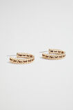 Threaded Hoop Earring  Gold  hi-res
