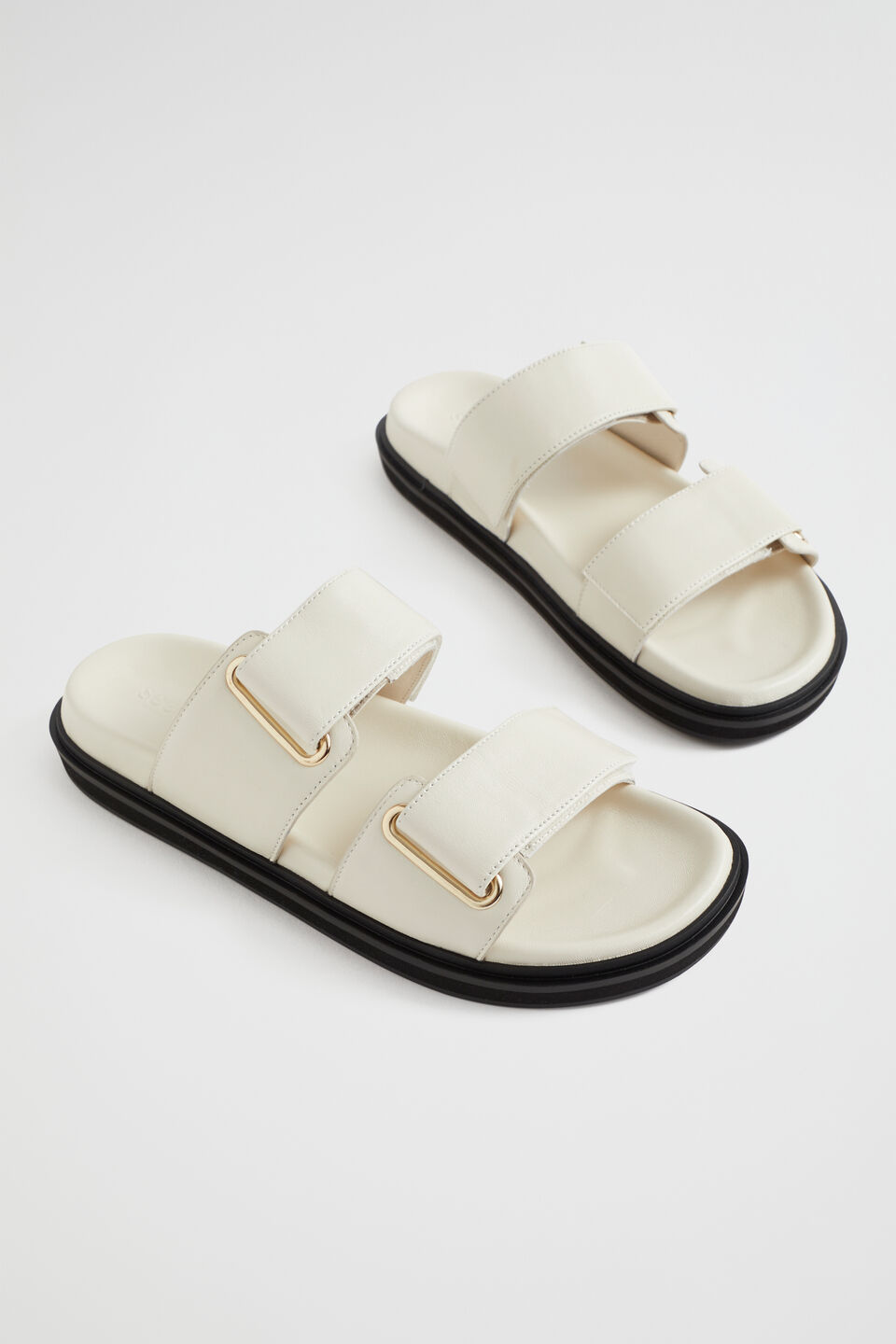 Phoebe Leather Footbed Slide  French Vanilla
