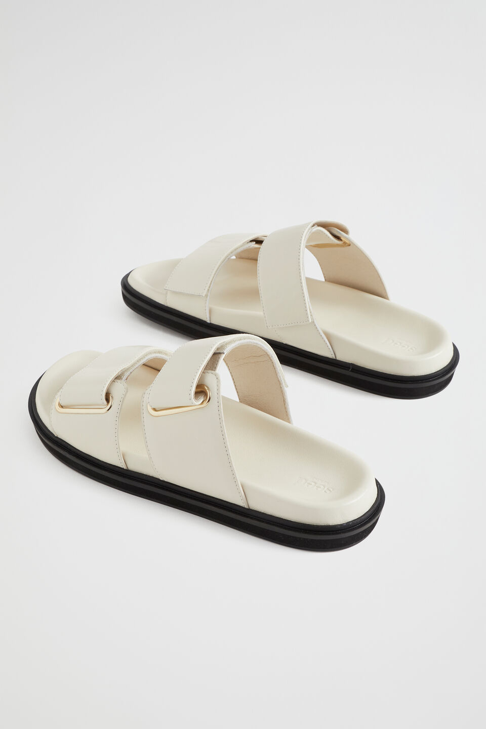 Phoebe Leather Footbed Slide  French Vanilla