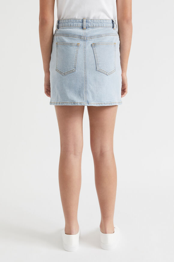 Denim Mini Skirt  Bleach Wash  hi-res