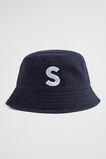 Initial Emb Bucket Hat  S  hi-res