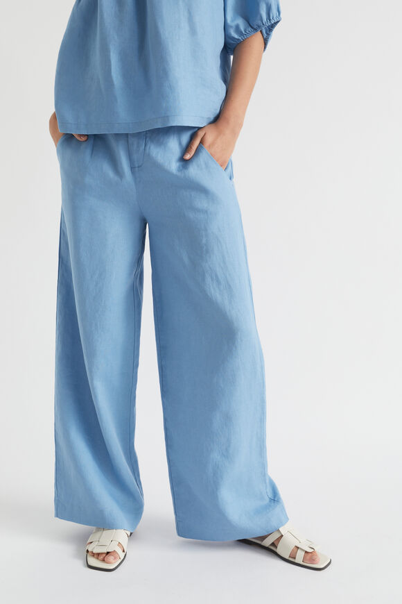 Core Linen Waisted Pant  Soft Cobalt  hi-res