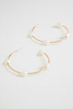 Stationed Pearl Hoop  Gold  hi-res