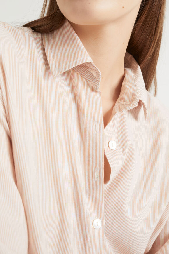 Cotton Sleep Shirt  Clay Stripe  hi-res