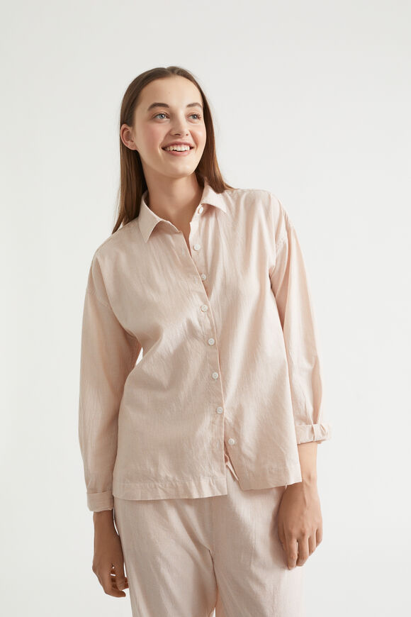 Cotton Sleep Shirt  Clay Stripe  hi-res
