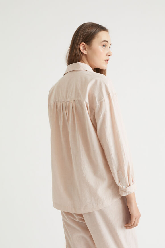 Cotton Sleep Shirt  Clay Stripe  hi-res