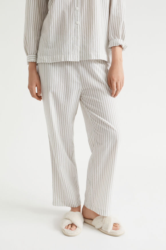 Cotton Pyjama Pant  Olive Stripe  hi-res