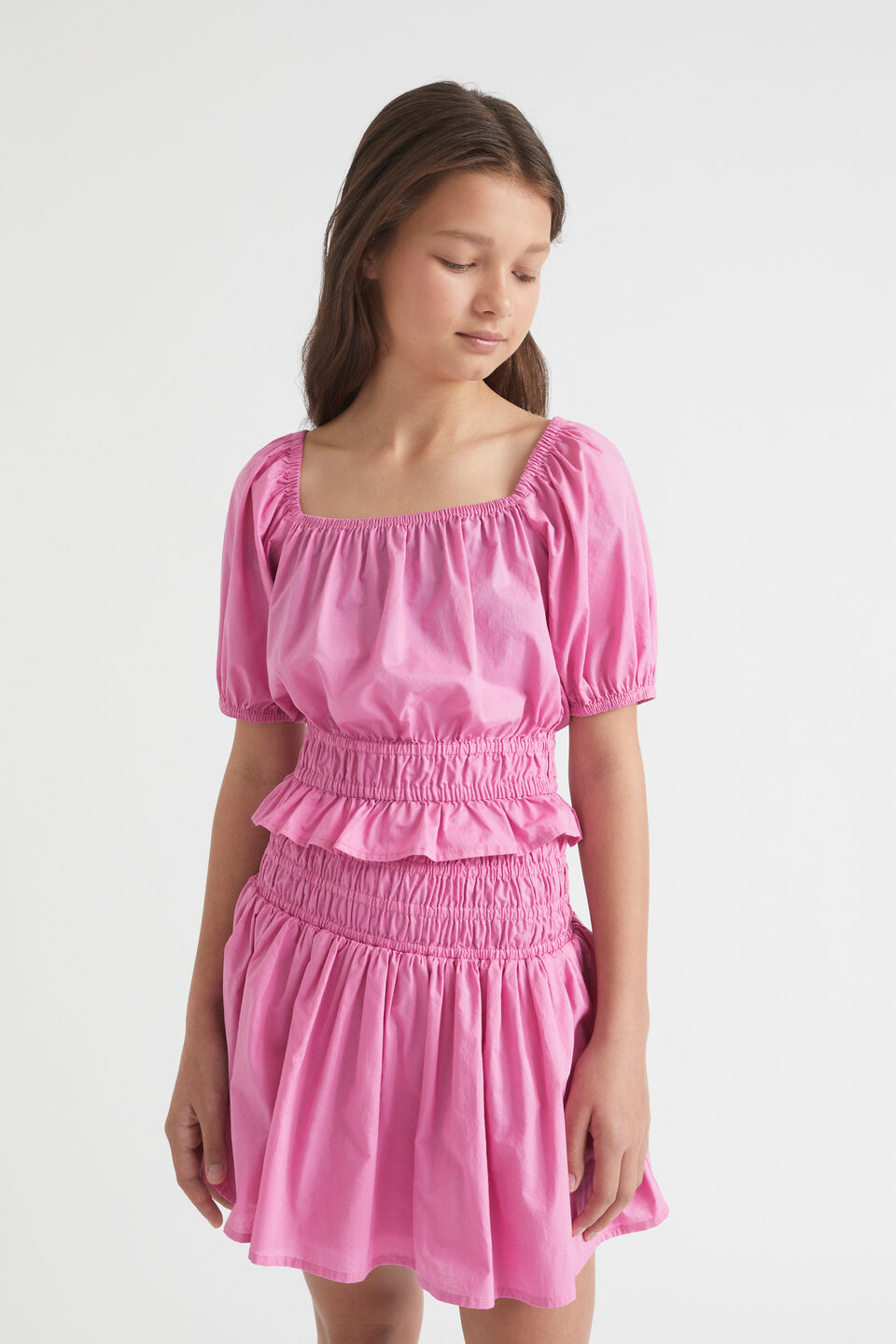 Puff Sleeve Top  Fuchsia