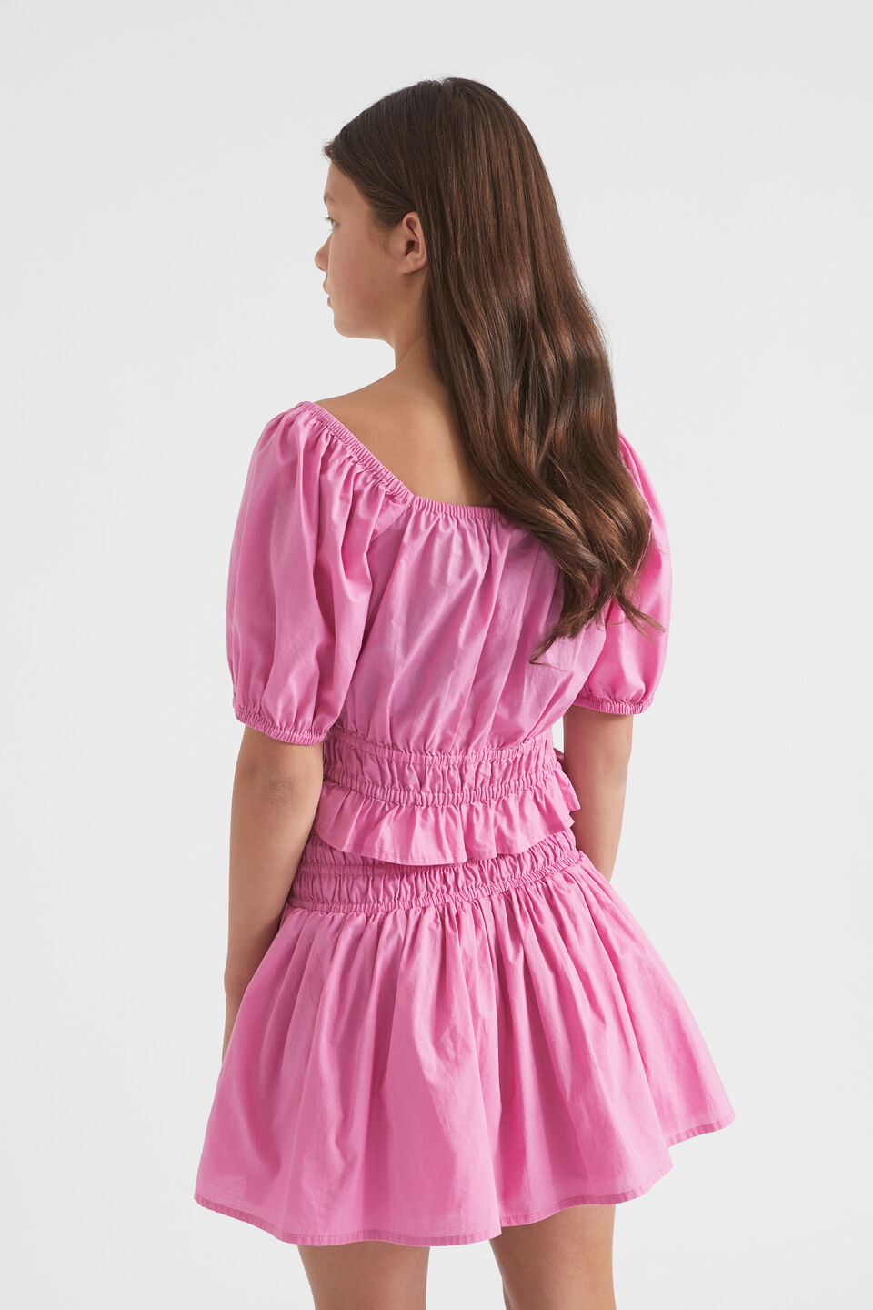 Puff Sleeve Top  Fuchsia