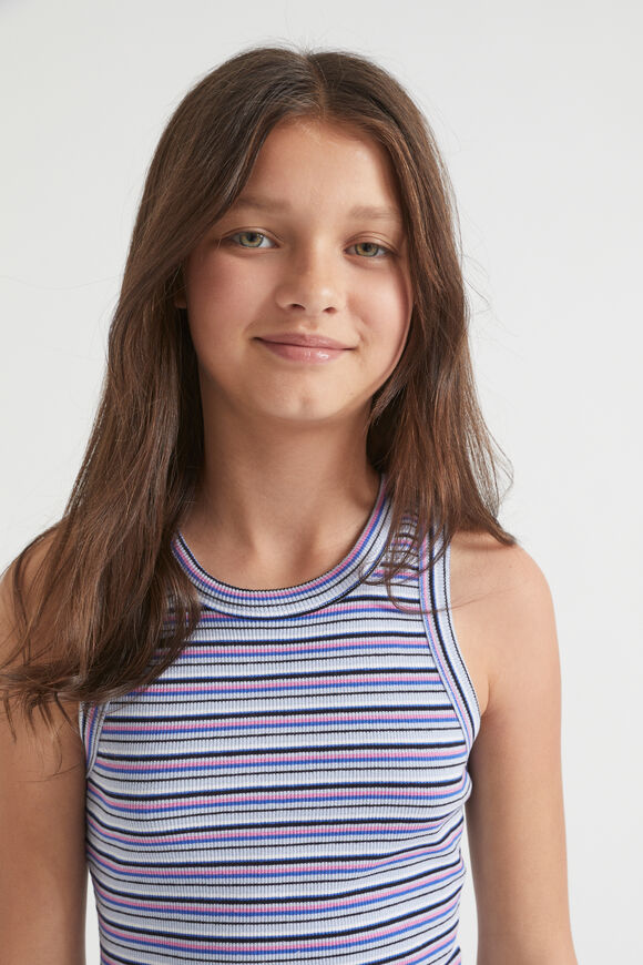 Rib Tank Dress  Sky Blue  hi-res
