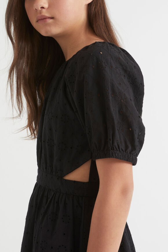 Cut-Out Broderie Dress  Black  hi-res