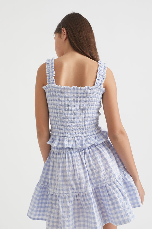 Gingham Skirt  Sky Blue  hi-res