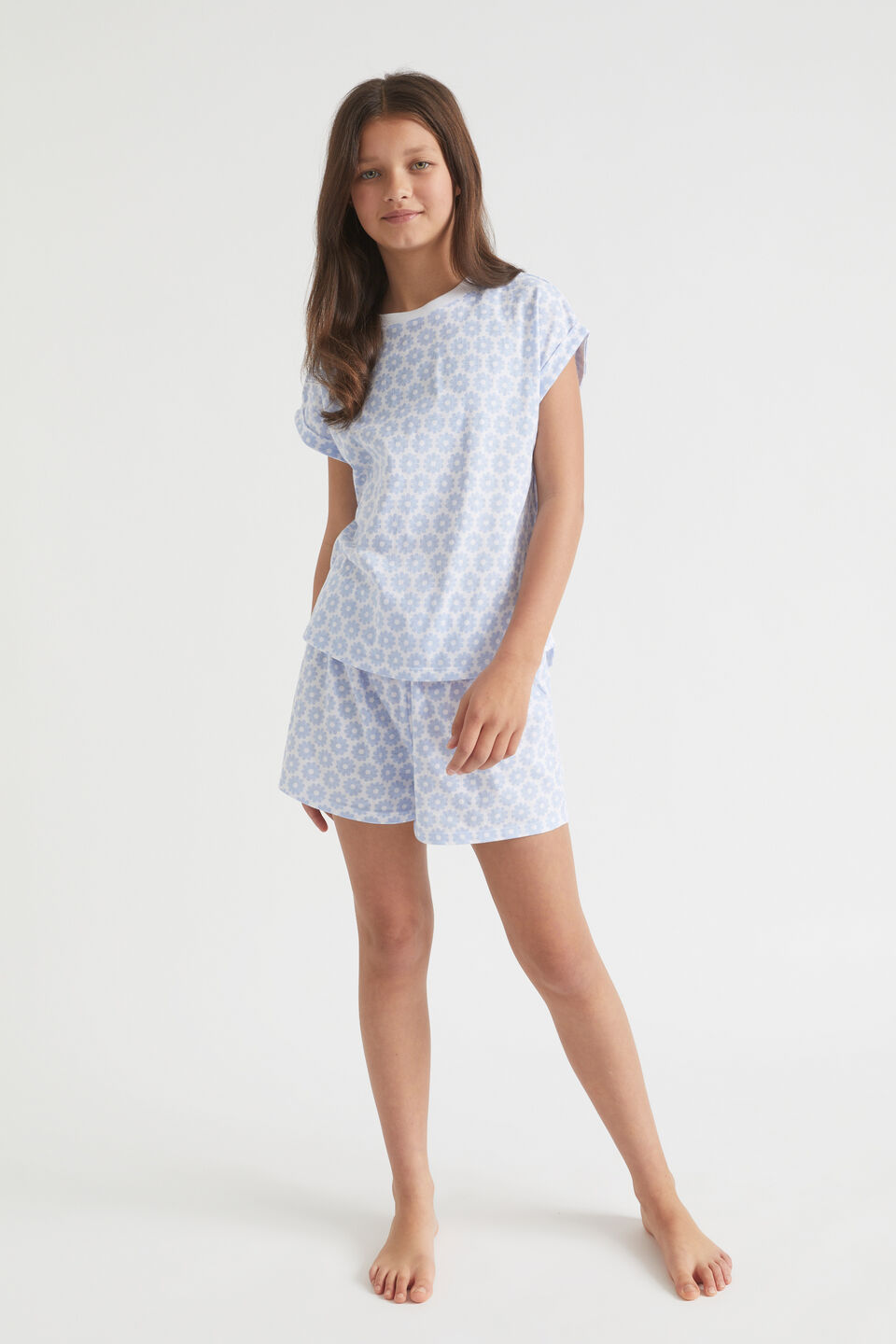 Flower Pj  Sky Blue