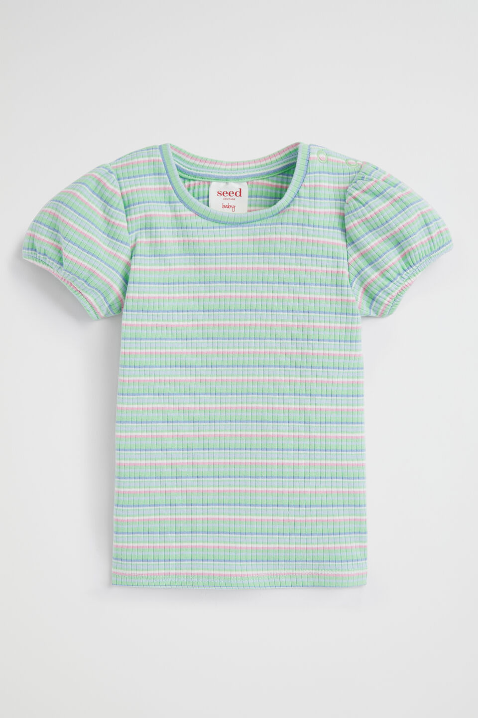 Stripe Rib Tee  Pistacchio