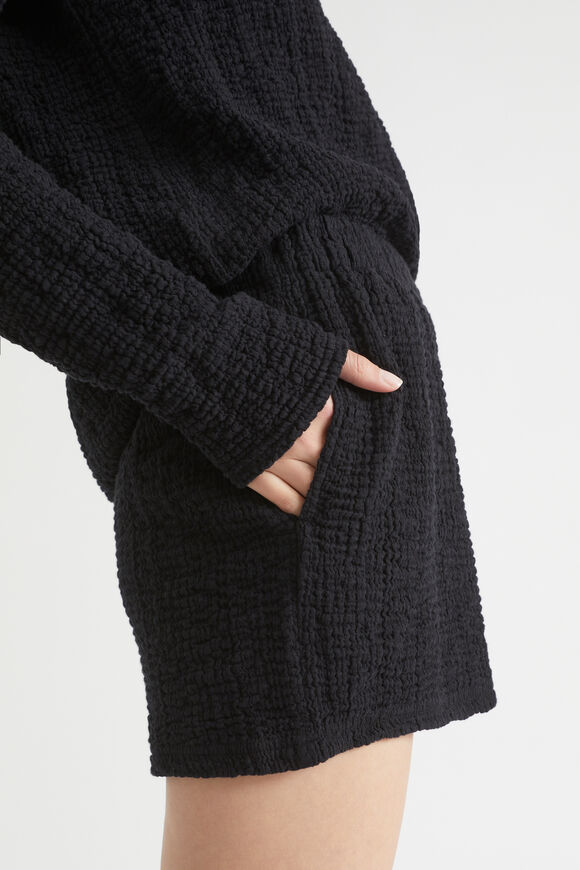 Textured Jogger Short  Black  hi-res