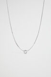 Silver Initial Necklace  C  hi-res
