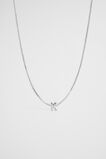 Silver Initial Necklace  K  hi-res