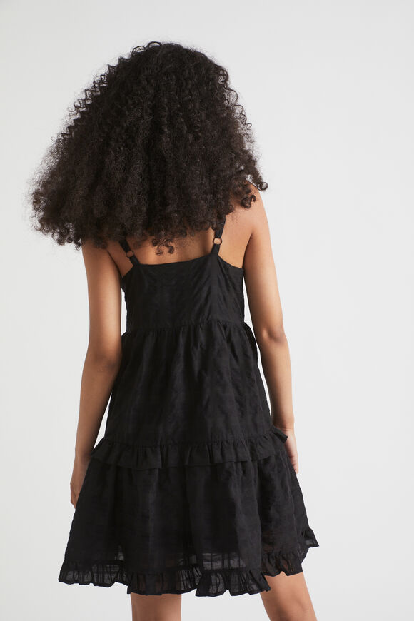 Textured Mini Dress  Black  hi-res