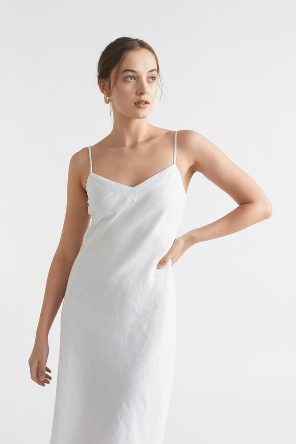Core Linen Slip Dress  Whisper White  hi-res