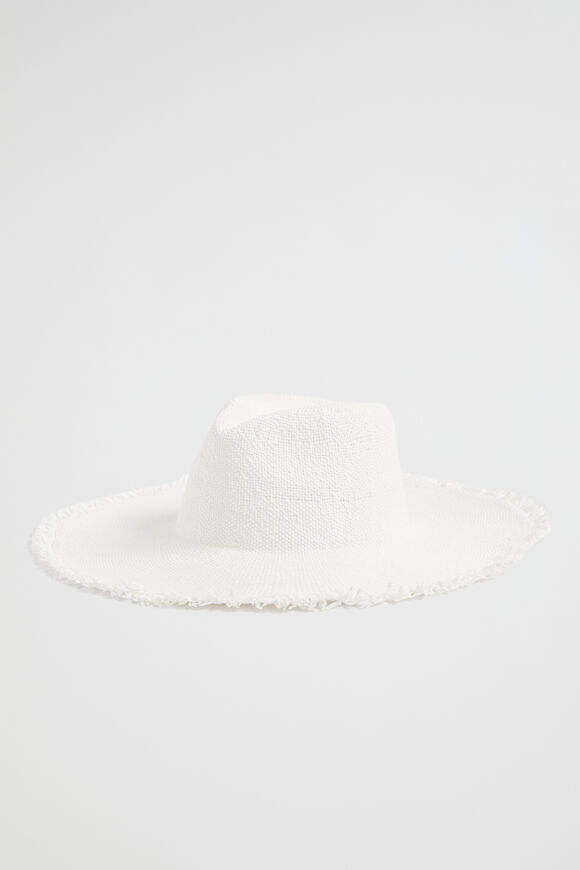 Essential Wide Brim Panama  White  hi-res