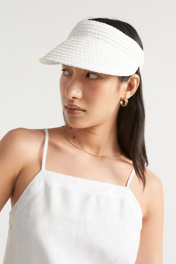 Essential Straw Visor  White  hi-res