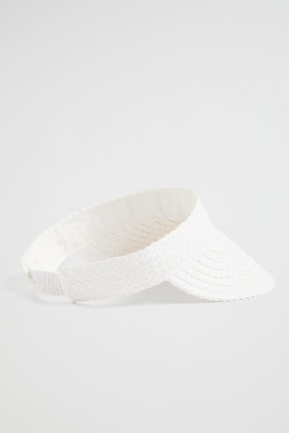 Essential Straw Visor  White  hi-res
