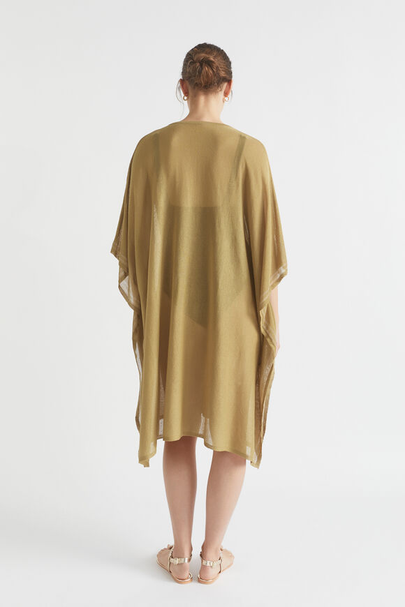 Stripe Knit Poncho  Deep Bronze  hi-res