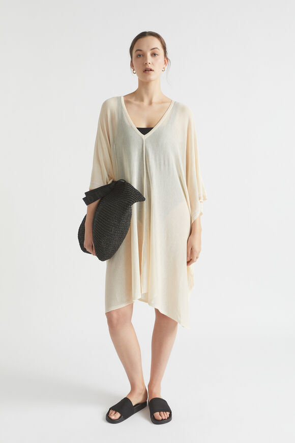 Stripe Knit Poncho  Magnolia  hi-res