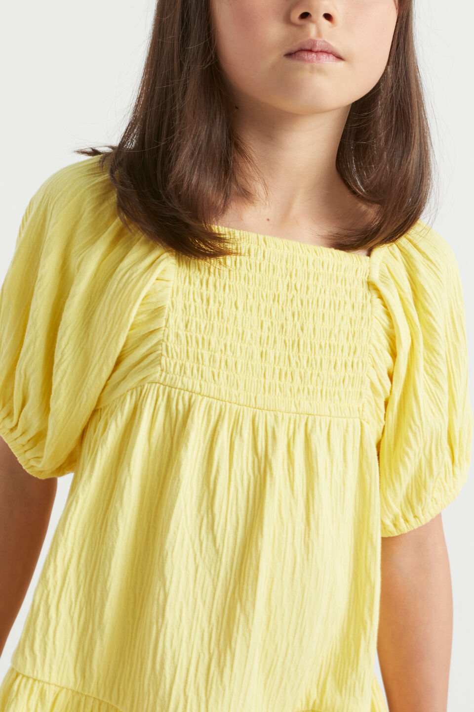 Textured Cotton Dress  Sunshine