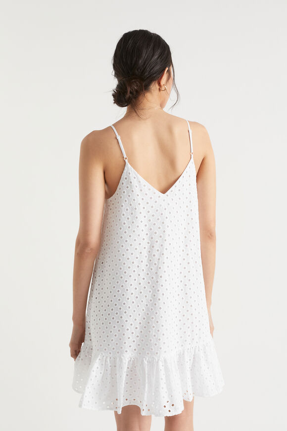 Broderie Swing Mini Dress  Whisper White  hi-res