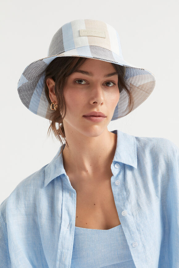Stripe Bucket Hat  Bluebell Multi  hi-res
