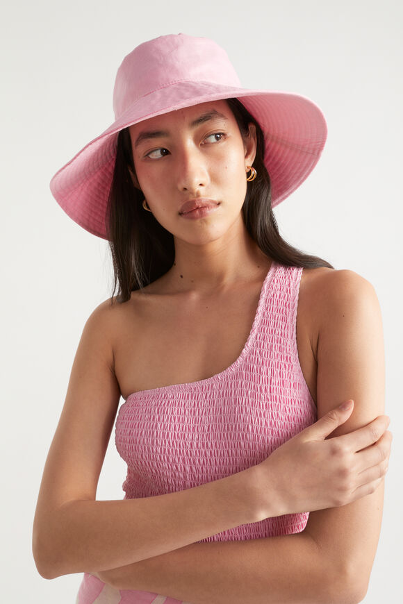 Linen Bucket Hat  Soft Orchid  hi-res
