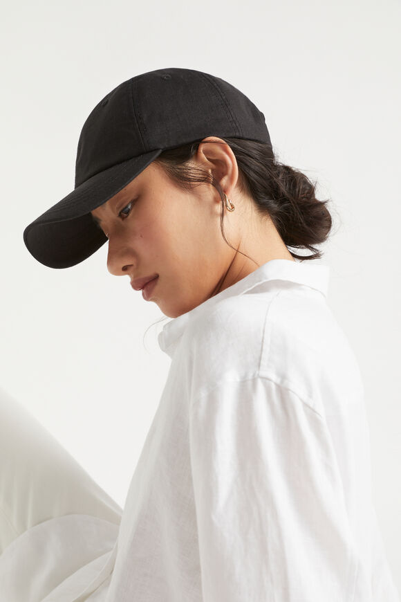 Linen Soft Cap  Black  hi-res