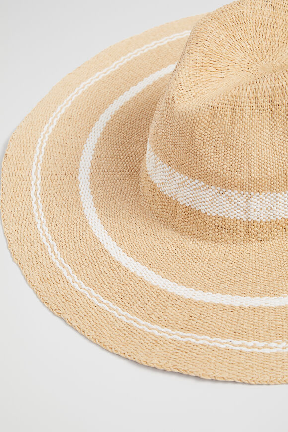Stripe Wide Brim Panama  Natural Cream  hi-res