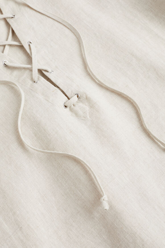 Linen Tie Up Kaftan  Natural  hi-res