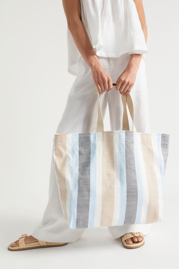 Logo Stripe Tote  Bluebell Multi  hi-res