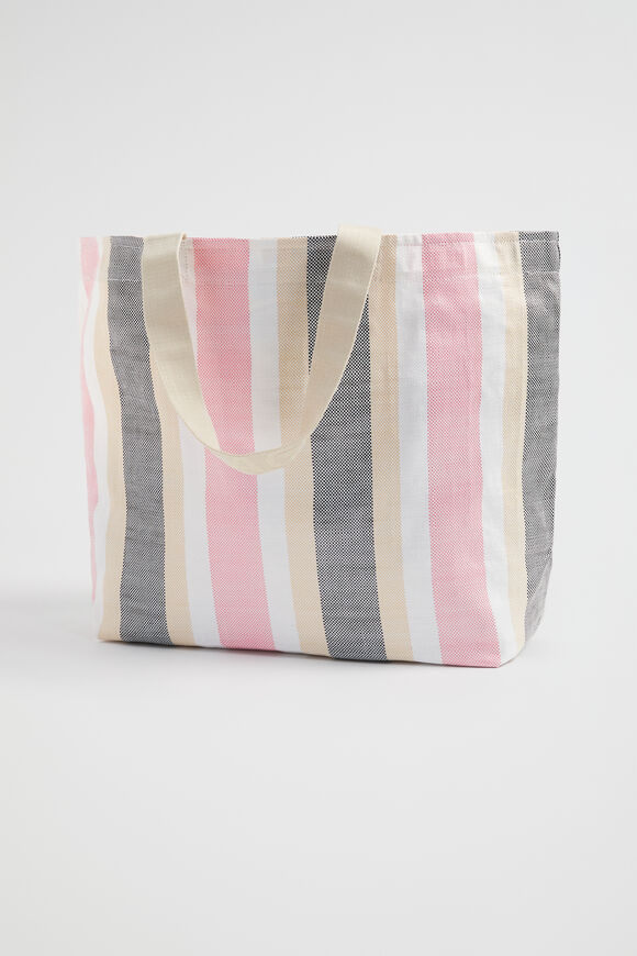 Logo Stripe Tote  Soft Orchid Multi  hi-res
