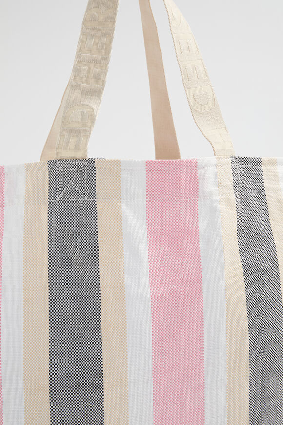 Logo Stripe Tote  Soft Orchid Multi  hi-res